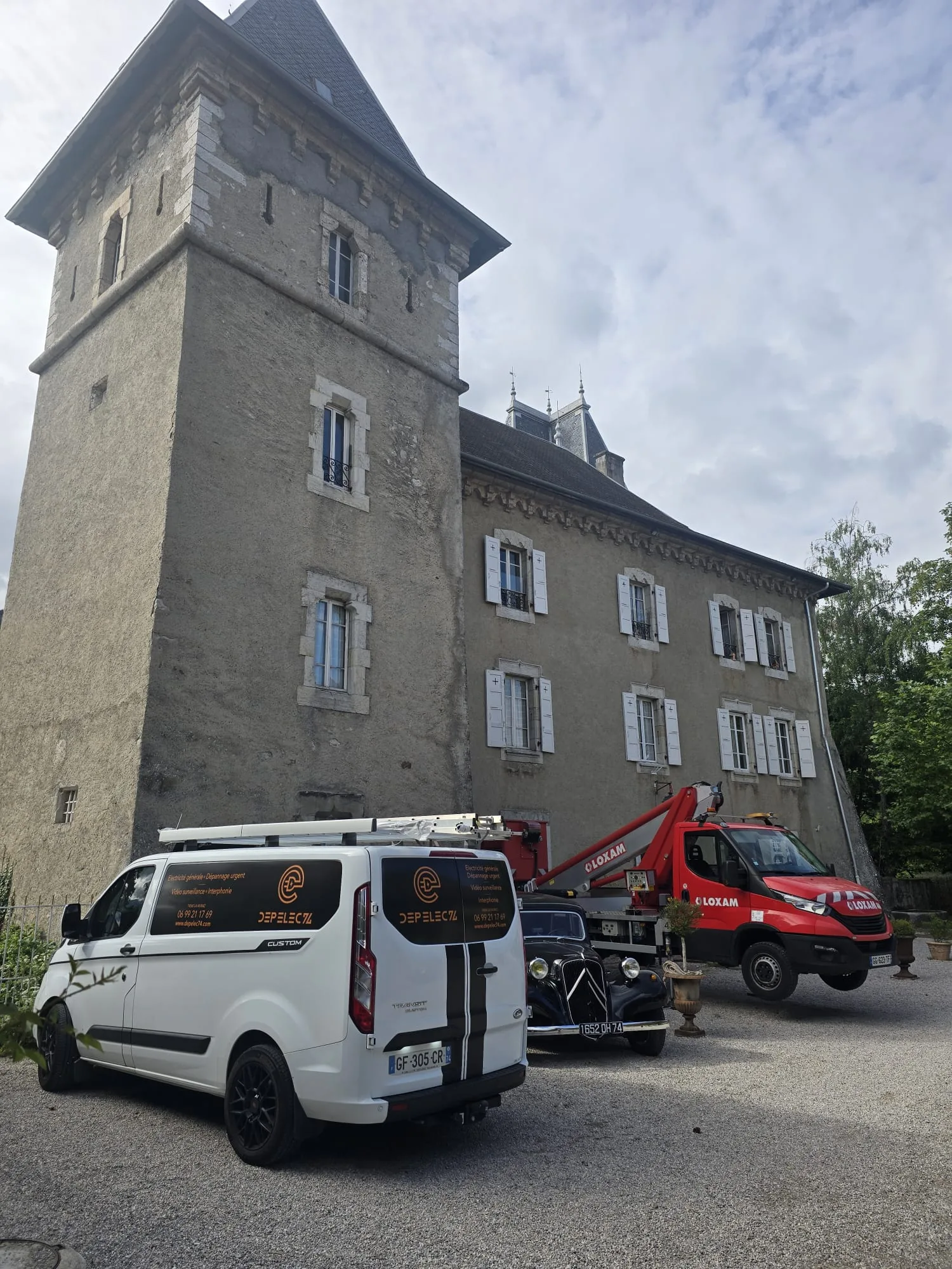 DEP ELEC 74 sur un chantier de bâtiment ancien en Haute-Savoie